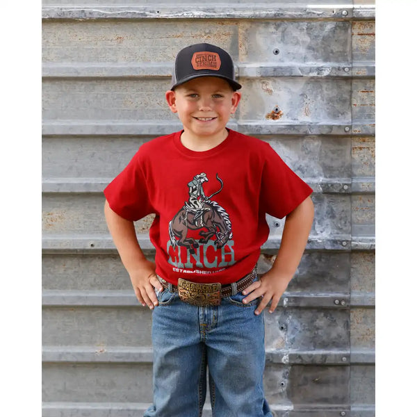 Cinch Toddler/Boy's T-shirt-Burgundy