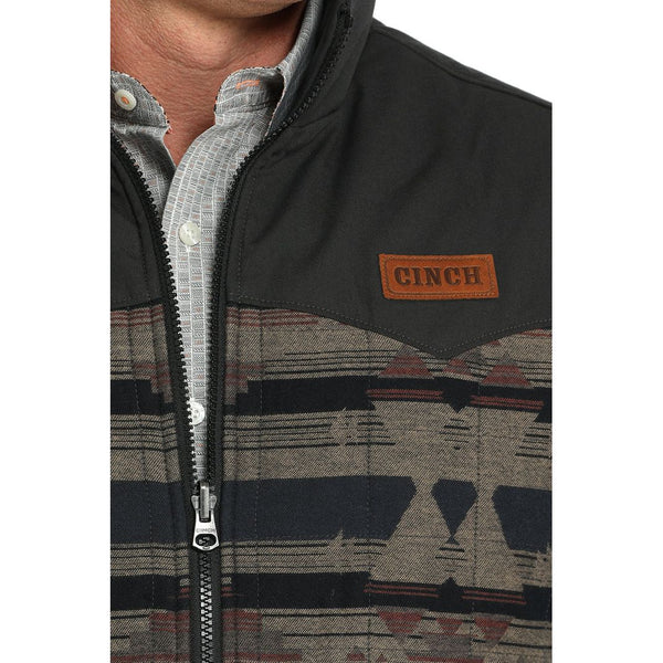 Men's Cinch Reversible Quilted Vest-Aztec Print/Brown