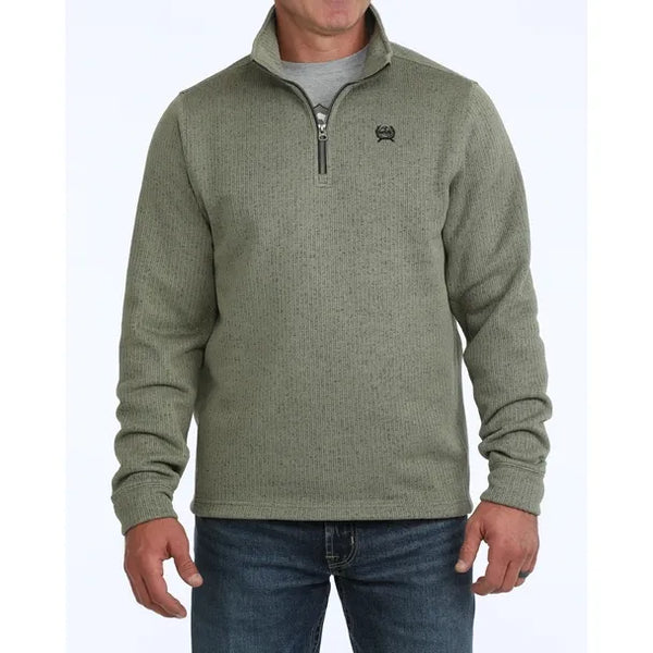 Cinch Men's 1/4 Zip Pullover Sweater-Olive