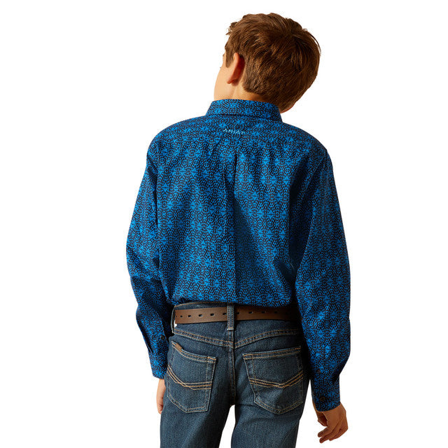 Boy's Ariat Pascual Classic Fit Shirt - Directoire Blue