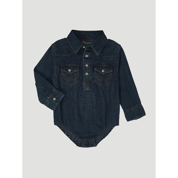 Wrangler Baby Boy Long Sleeve Bodysuit Denim