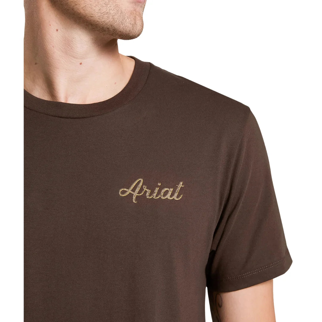 Men's Ariat Tombstone Cowboy T-Shirt-Brown