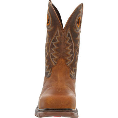 ROCKY CARBON 6 CARBON TOE WATERPROOF PULL-ON WESTERN BOOT - BROWN
