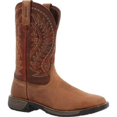 Men's ROCKY RUGGED TRAIL WESTERN BOOT - Brown