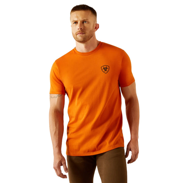 Men's Ariat Barb Shield T-Shirt-Rust