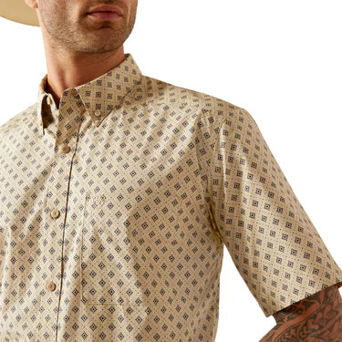 Men's Ariat Chanse Short Sleeve Shirt - Khaki