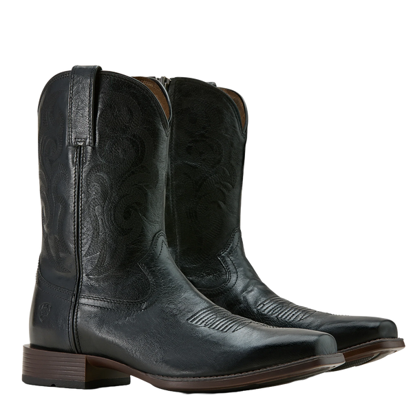 Men's Ariat Bodie Square Toe Western Boot-Iron Black