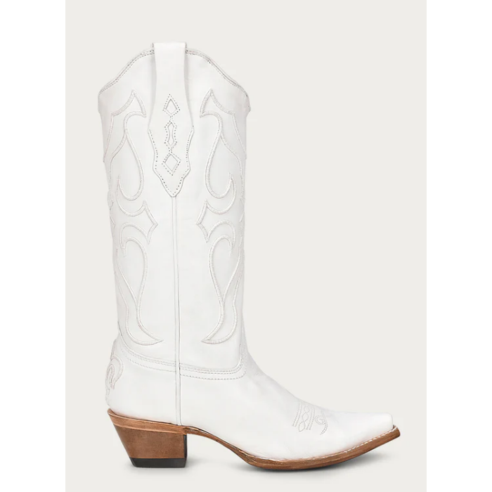 Corral Womens White Snip-toe Western Boot