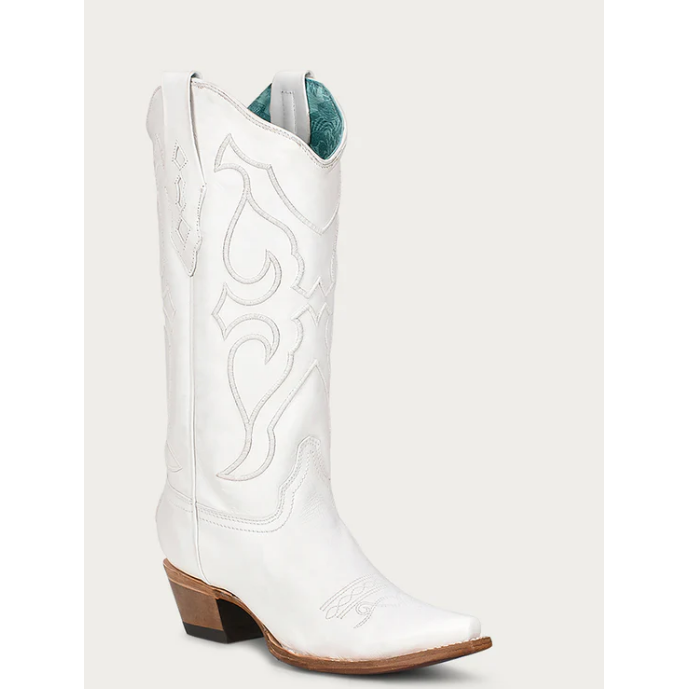 Corral Womens White Snip-toe Western Boot