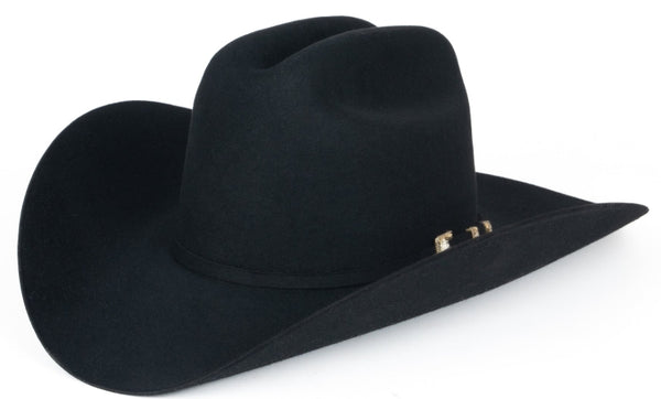 Stetson Guadalupana Black 6X Beaver Fur Felt Western Rodeo Riding Cowboy Hat.