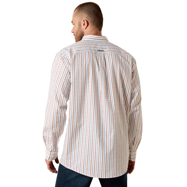 Men's Ariat Wrinkle Free Augustine Classic Fit Shirt-White - CWesternwear