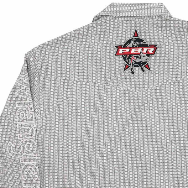 Men's Wrangler PBR Long Sleeve Logo Shirt-Cloudy Diamonds