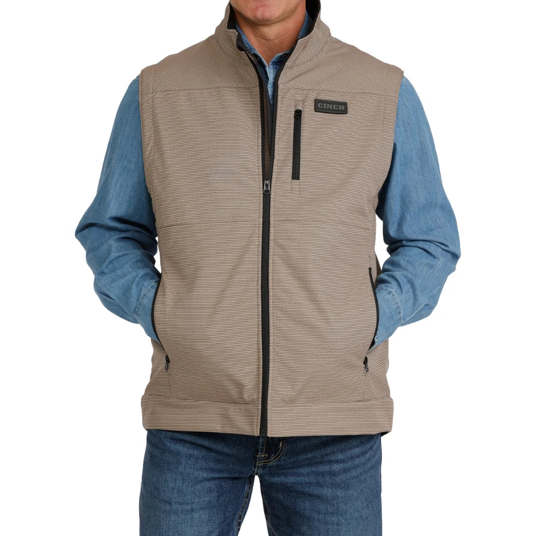 Men's Cinch Concealed Carry Bonded Vest-Khaki