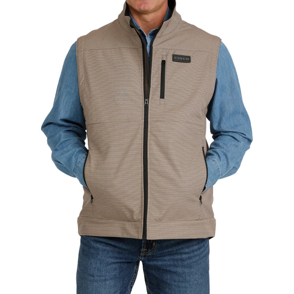 Men's Cinch Concealed Carry Bonded Vest-Khaki