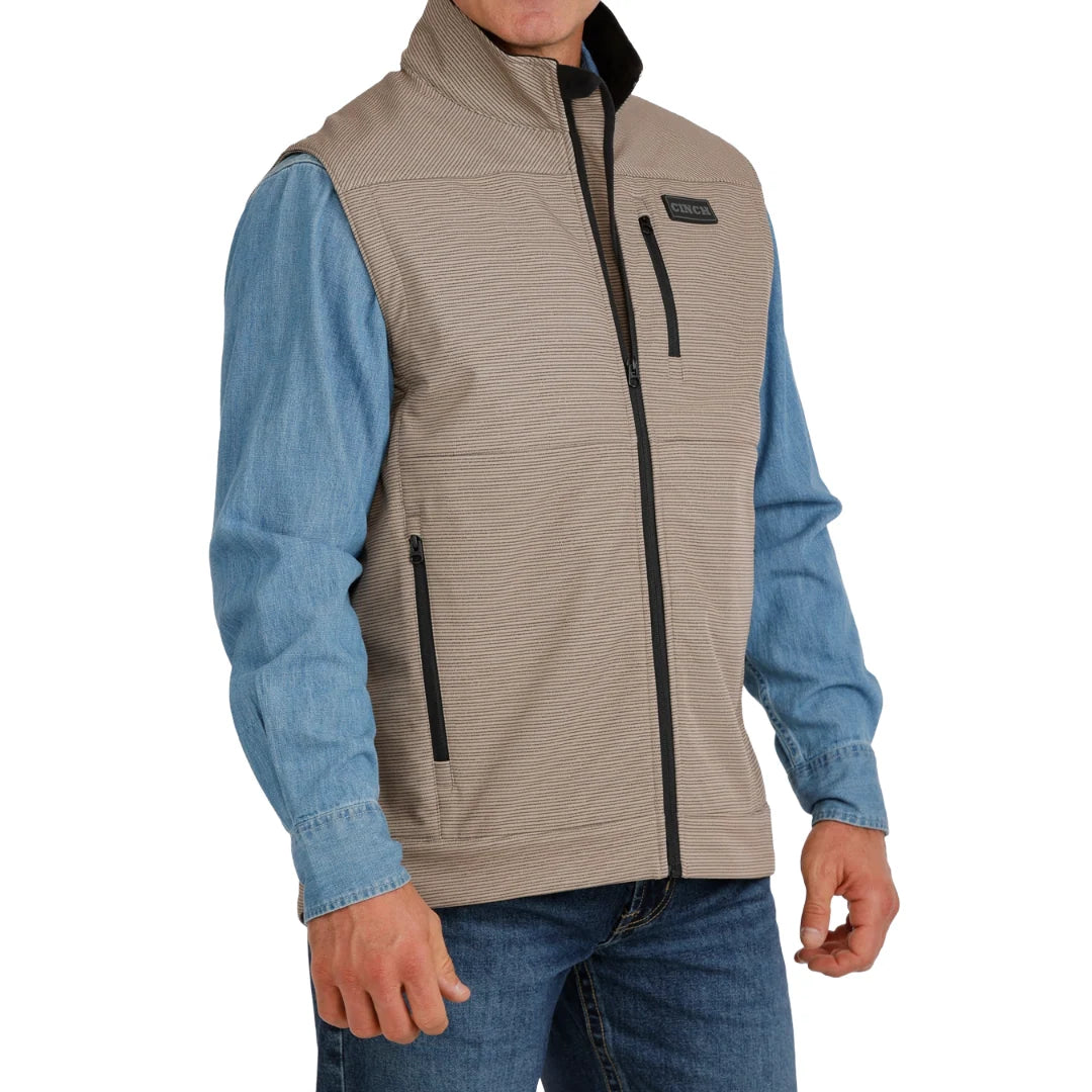 Men's Cinch Concealed Carry Bonded Vest-Khaki