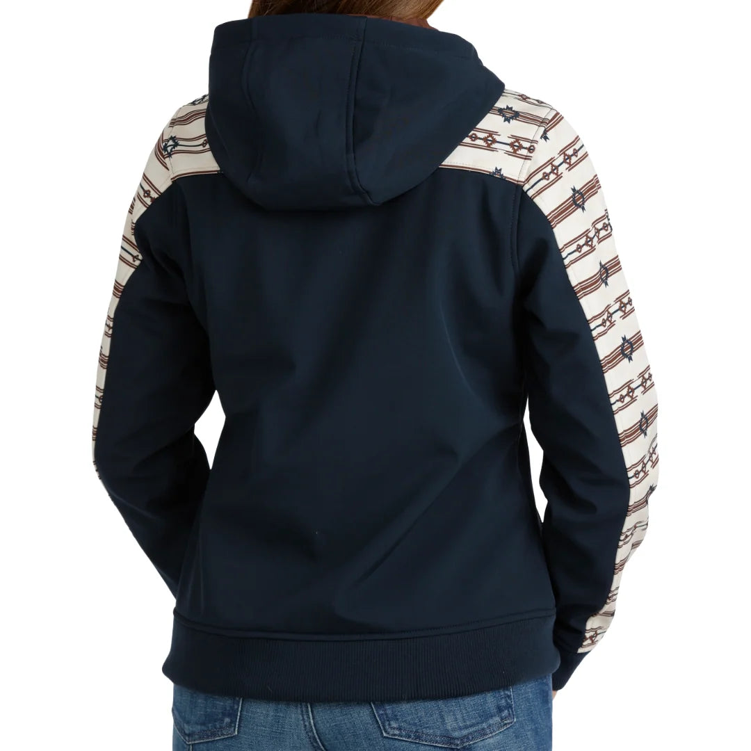 Cinch Women's Bonded Hooded Jacket-Navy Stripe