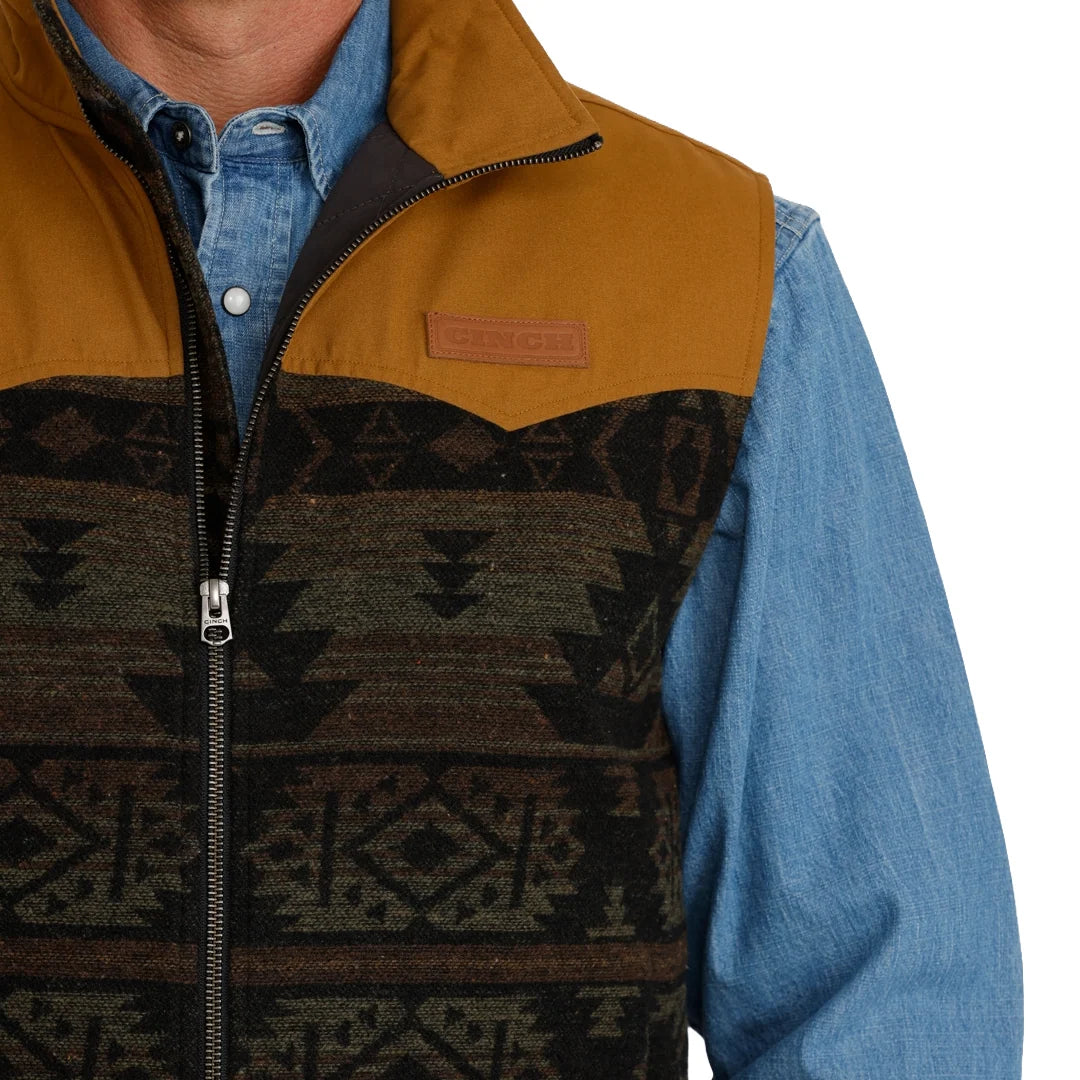 Men's Cinch Multi Concealed Carry Jacquard Vest-Southwest Print