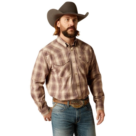 Men's Ariat Pro Series Rex Long Sleeve Shirt - Brown