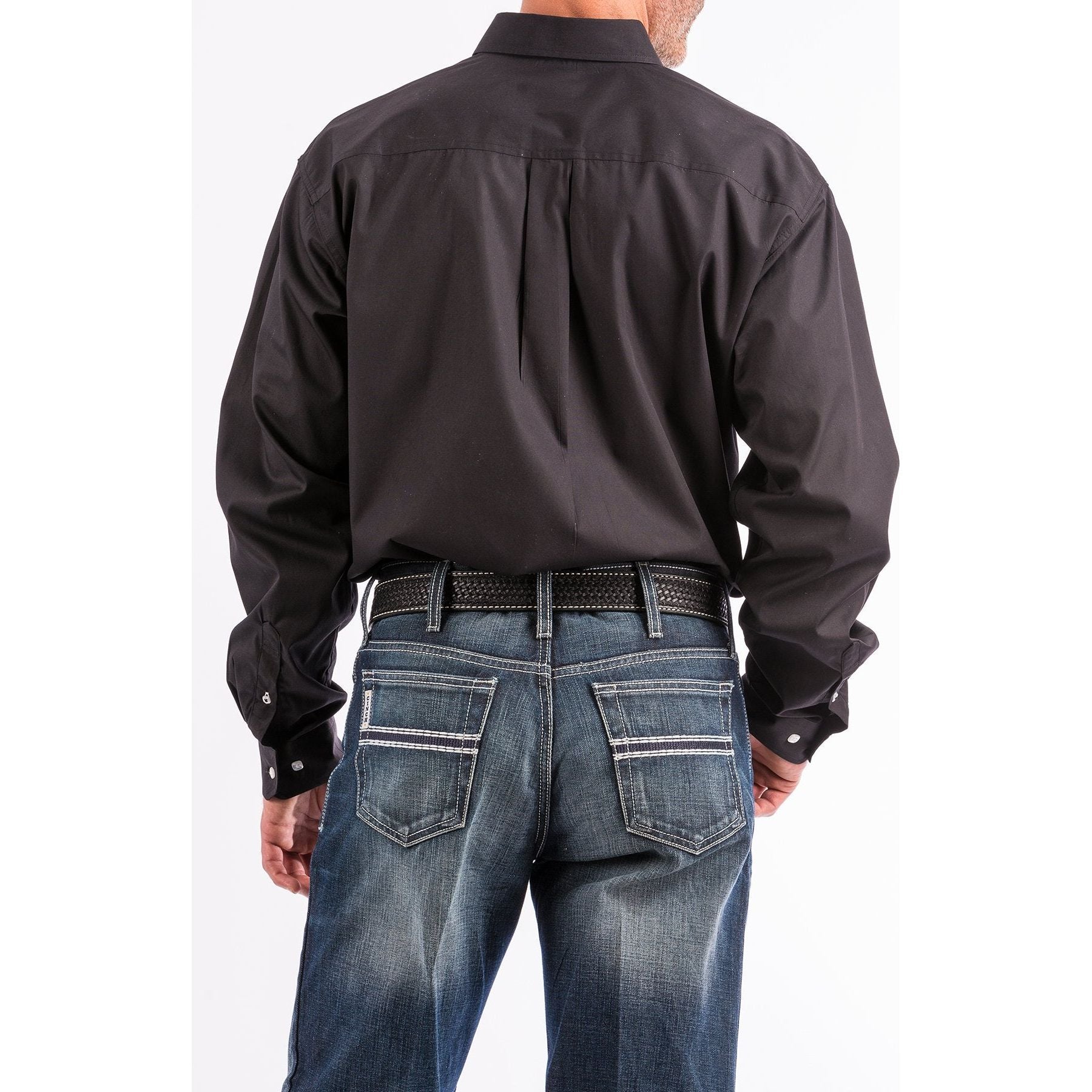 Men's Cinch Solid Black Button-Down Western Shirt