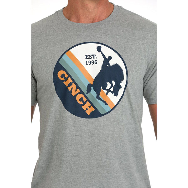 Men's Cinch Bucking Bronc T-shirt-Gray