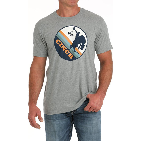 Men's Cinch Bucking Bronc T-shirt-Gray