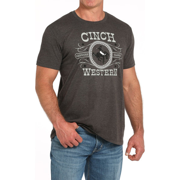 Men's Cinch Brand T-shirt-Charcoal