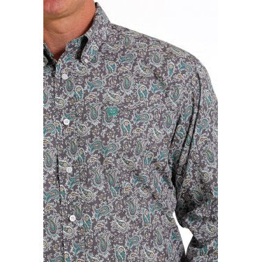 paisley-print long-sleeve shirt
