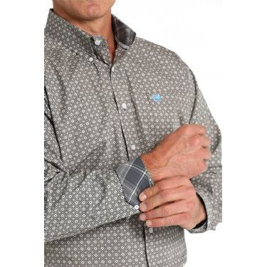 Cinch Men's Medallion Print Button-Down Western Shirt - Blue