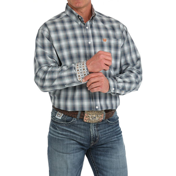 Men's Cinch Plaid Button-Down Western Shirt-Multi