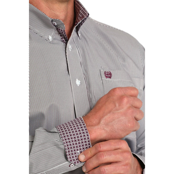 Men's Cinch TENCEL™  Stripe Print Button-Down Western Shirt - Multi