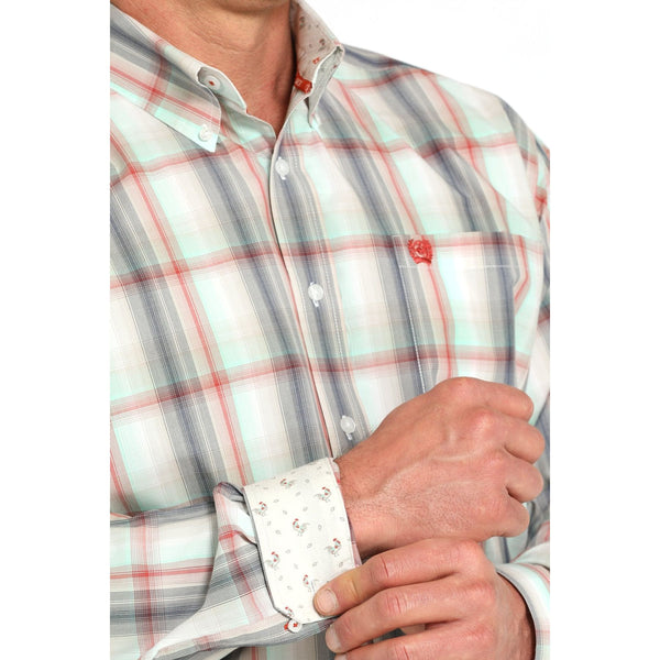 Men's Cinch Plaid Button-Down Western Shirt-Multi