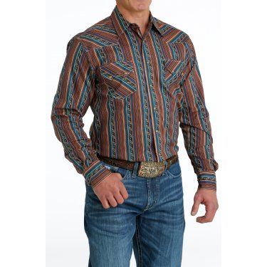 Cinch Men's Modern Fit Long Sleeve Shirt - Multi