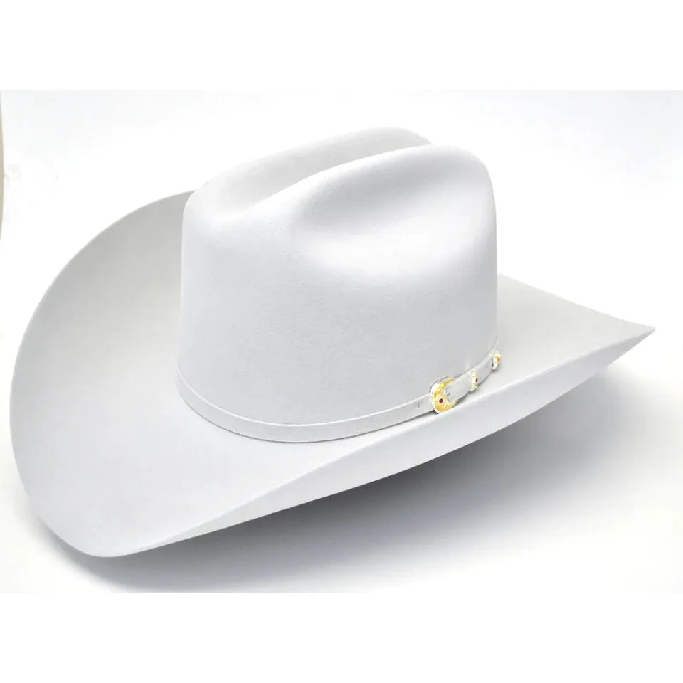 6X Larry Mahan's Platinum REAL Beaver Fur Felt Western Cowboy Hat - CWesternwear