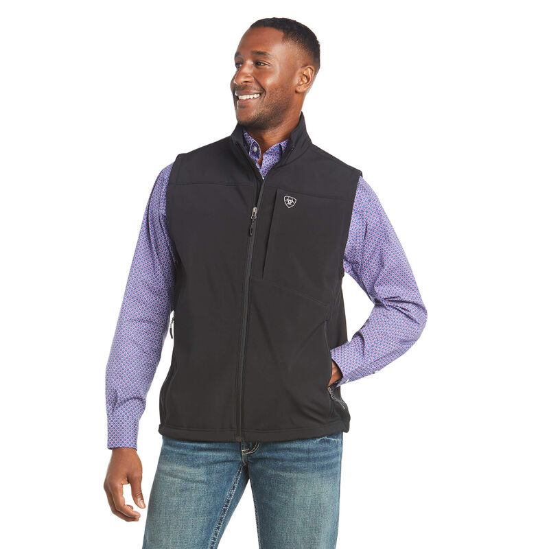 Ariat® Men's Vernon 2.0 Black Stretch Softshell Vest