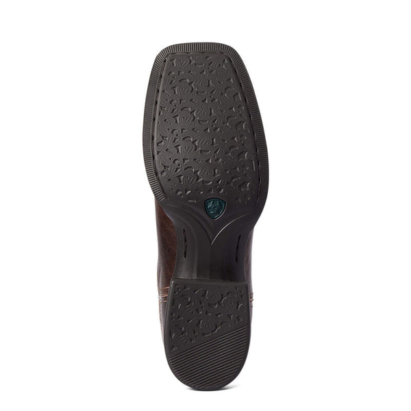 Ariat Women's Round Up Wide Square Toe Brown Western Cowboy Boot