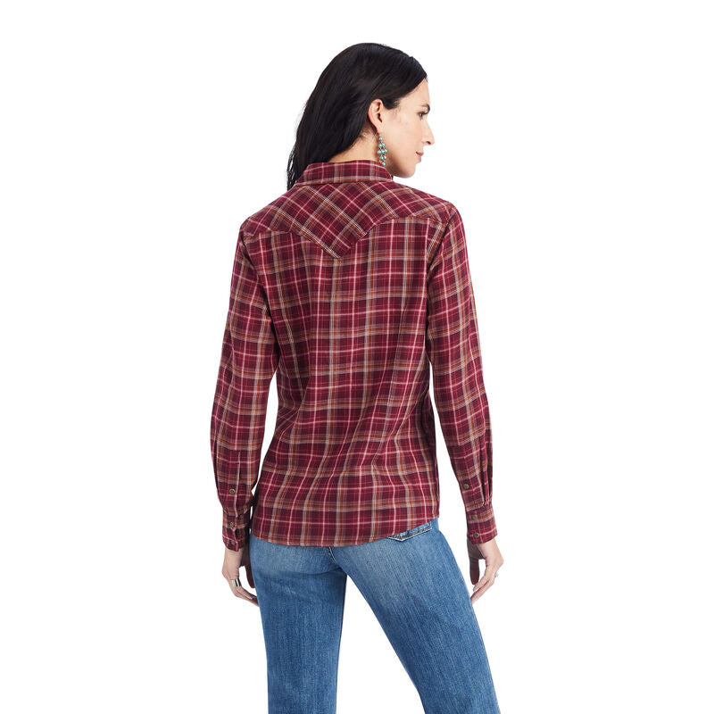 Women's Ariat REAL Trail Blazer Snap Long Sleeve  - Trailblaze Plaid