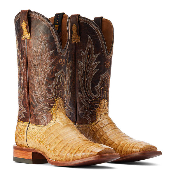 Mens Ariat Gunslinger Western Boot - HONEYCOMB CAIMAN BELLY