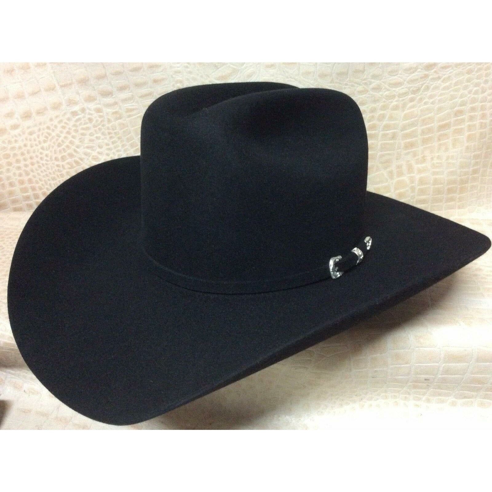 Stetson Lariat Black 5X Beaver Fur Felt Rodeo Cowboy Western Hat - CWesternwear