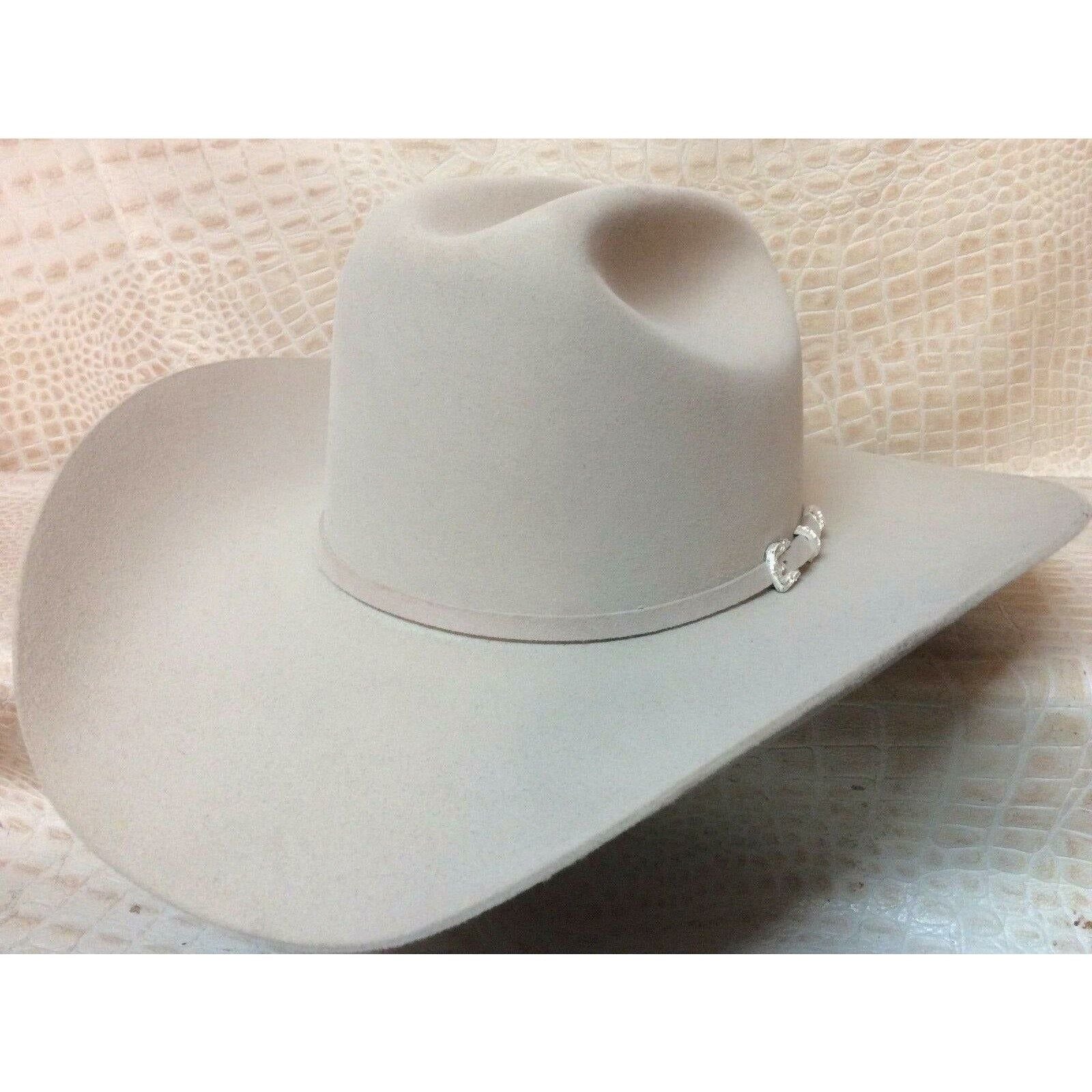 Stetson 5X Lariat Silverbelly Beaver Fur Felt Western Rodeo Cowboy Hat - CWesternwear