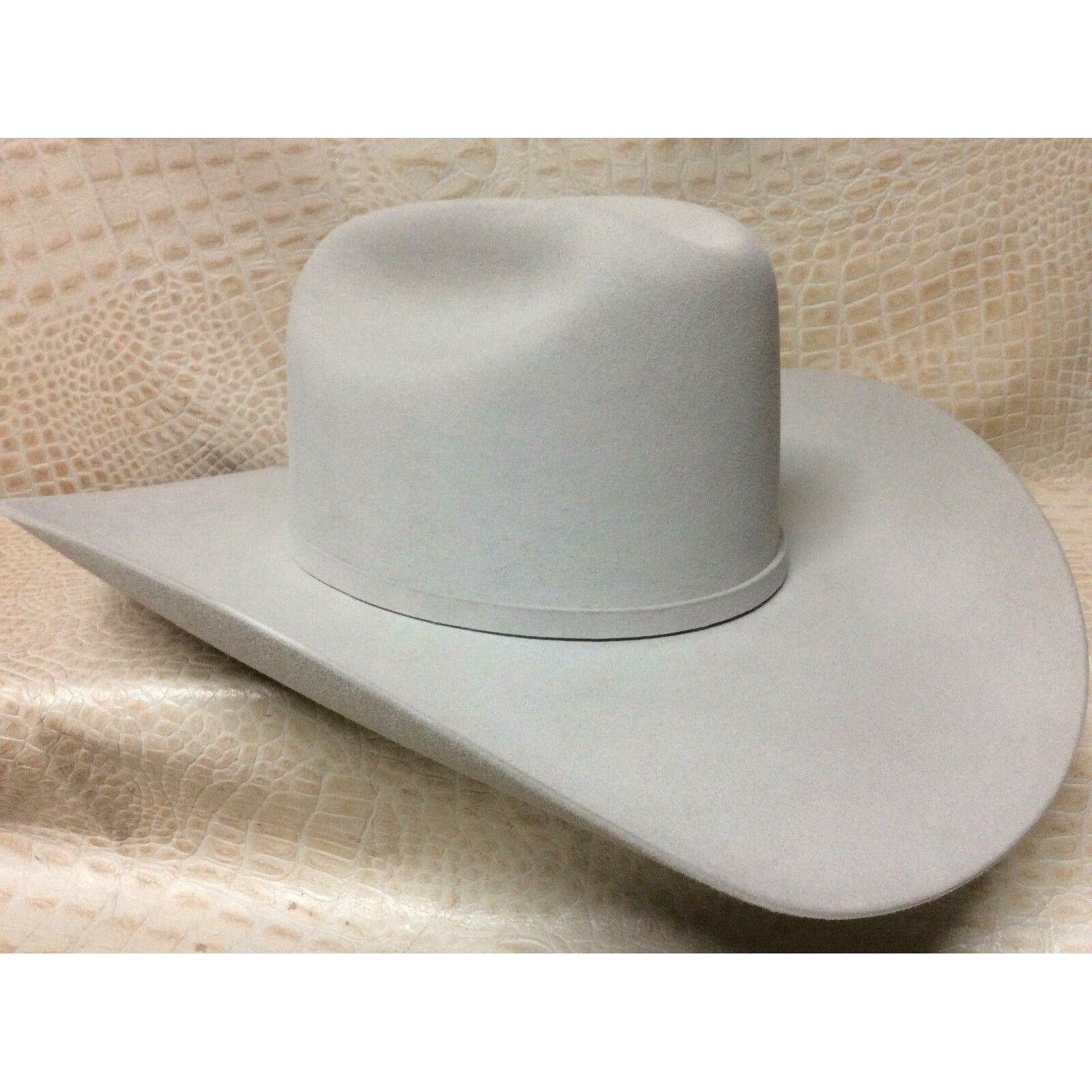New Stetson Shasta Mist Grey 10X Beaver Fur Felt Western Cowboy Hat - CWesternwear