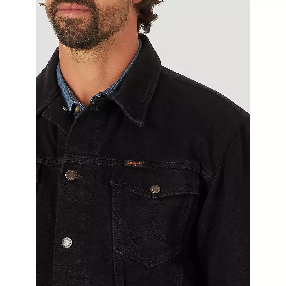 WRANGLER® COWBOY CUT® UNLINED DENIM JACKET IN SHADOW BLACK