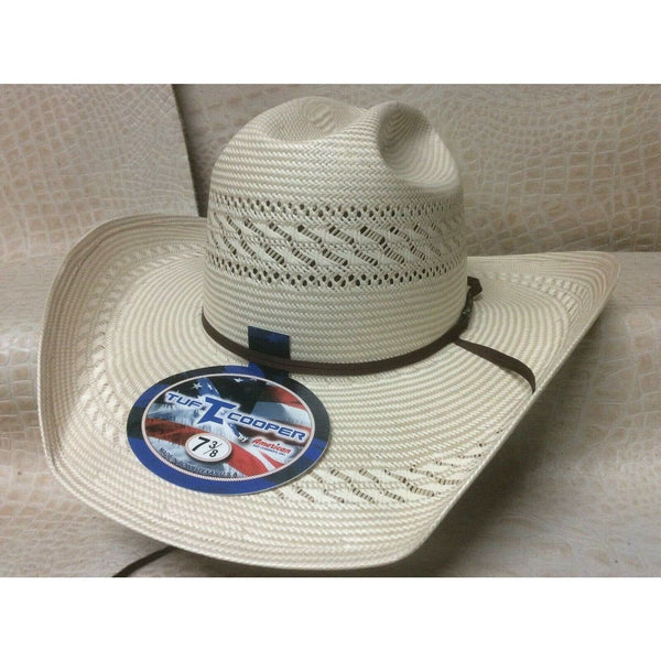 American Hat Straw TC8810 Tan & Natural Rodeo Western Cowboy Straw Tuf Cooper Hat