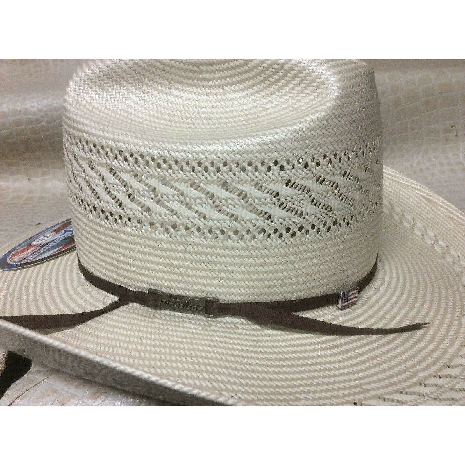 American Hat 20X Tan & Natural Rodeo Western Cowboy Straw Tuf Cooper 8810 Hat - CWesternwear