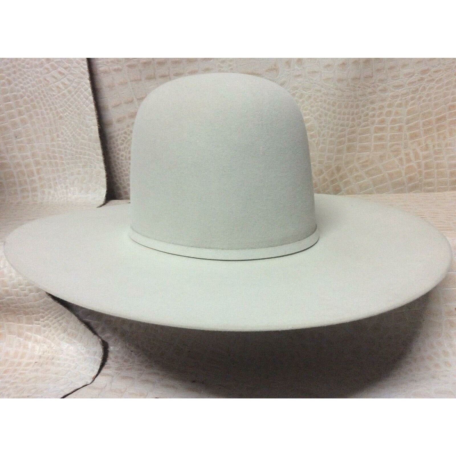 New Resistol 6X Midnight Silver Belly Beaver Fur Felt Open Crown Cowboy Hat Western Rodeo - CWesternwear