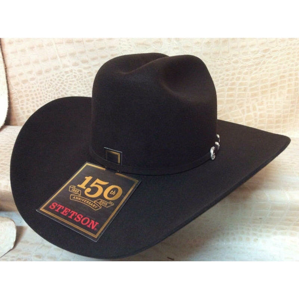 Stetson 4X Black Wool Cowboy Hat - Brenham, 7 1/2