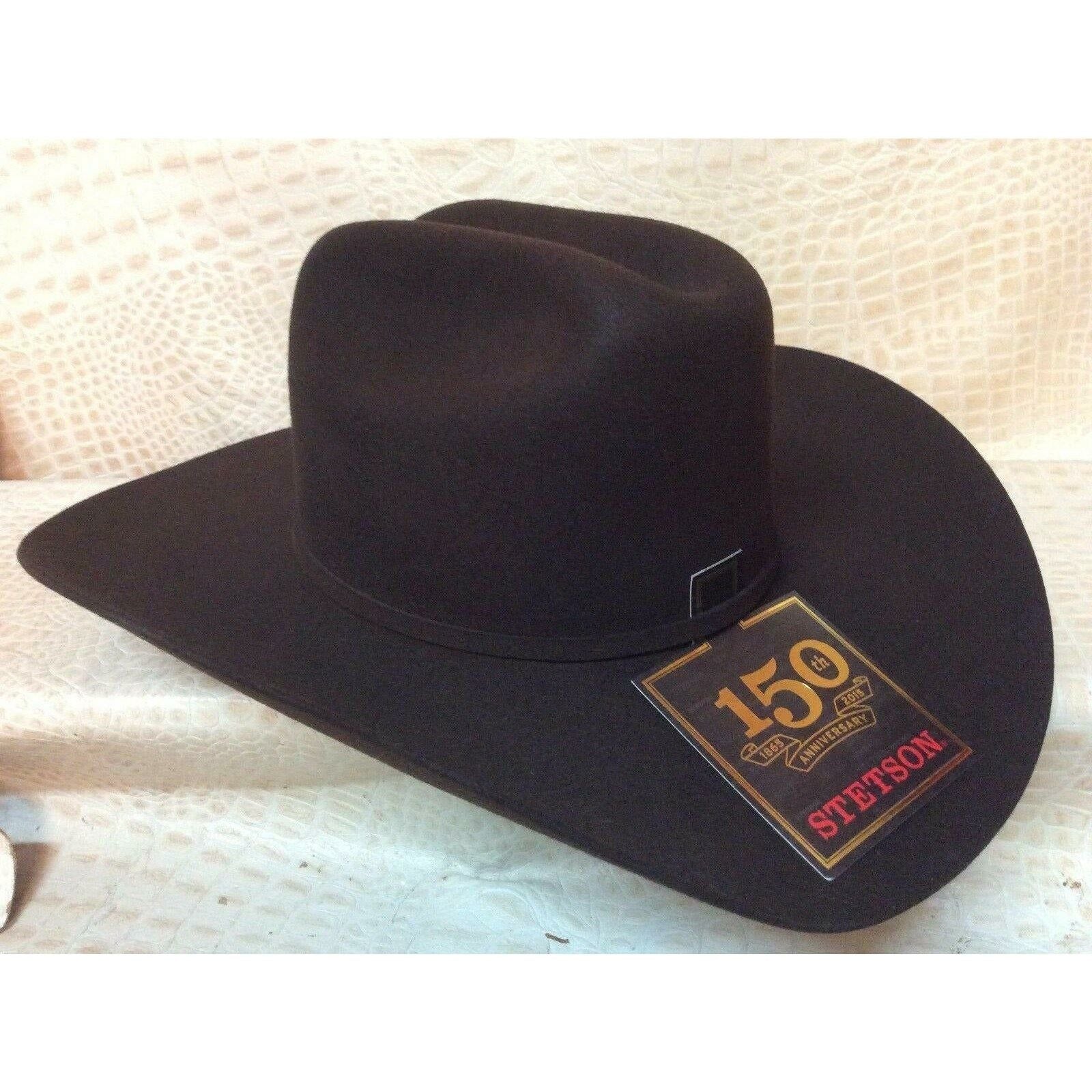 Stetson Lariat 5x Chocolate Brown Beaver Fur Felt Western Cowboy Hat - CWesternwear