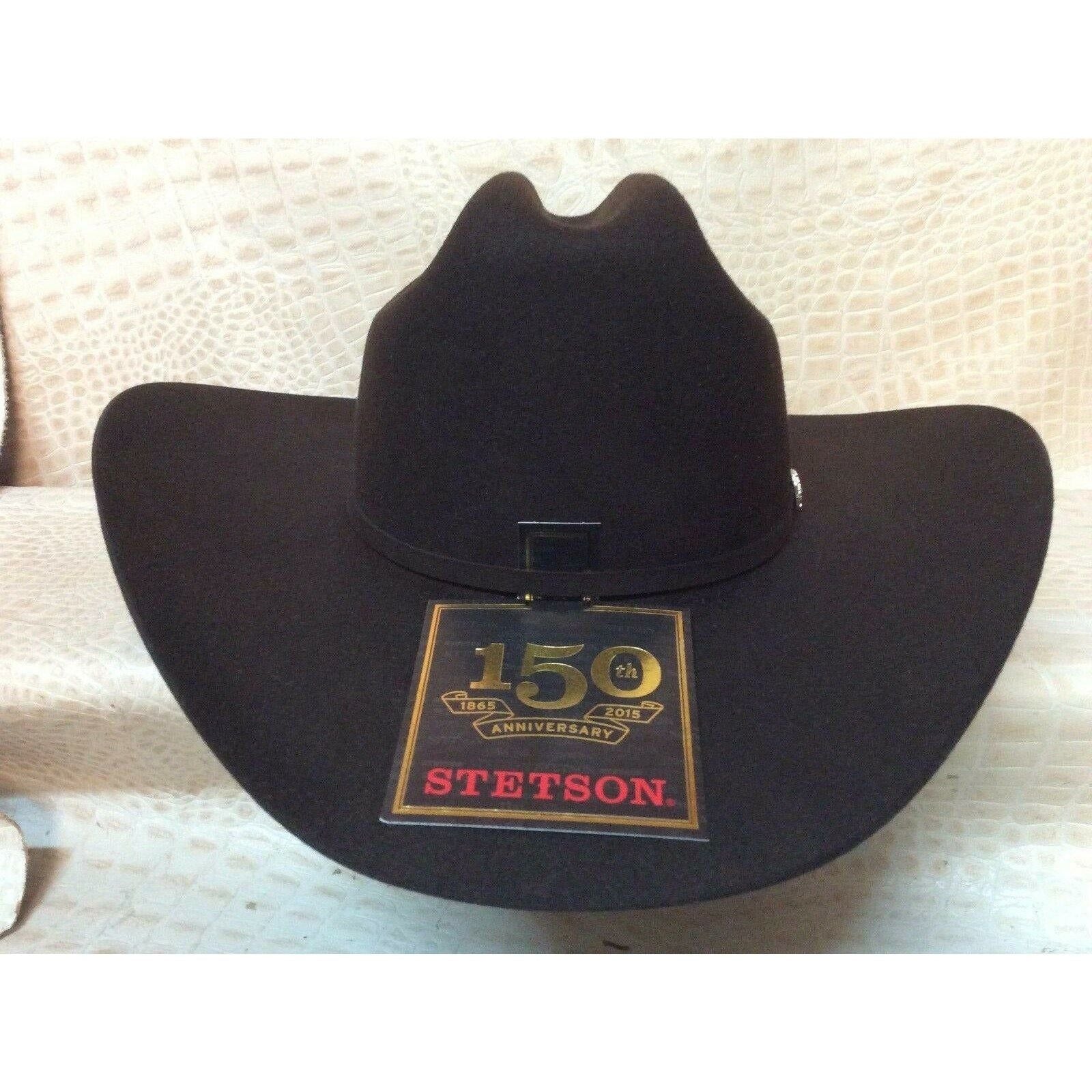 Stetson Lariat 5x Chocolate Brown Beaver Fur Felt Western Cowboy Hat - CWesternwear