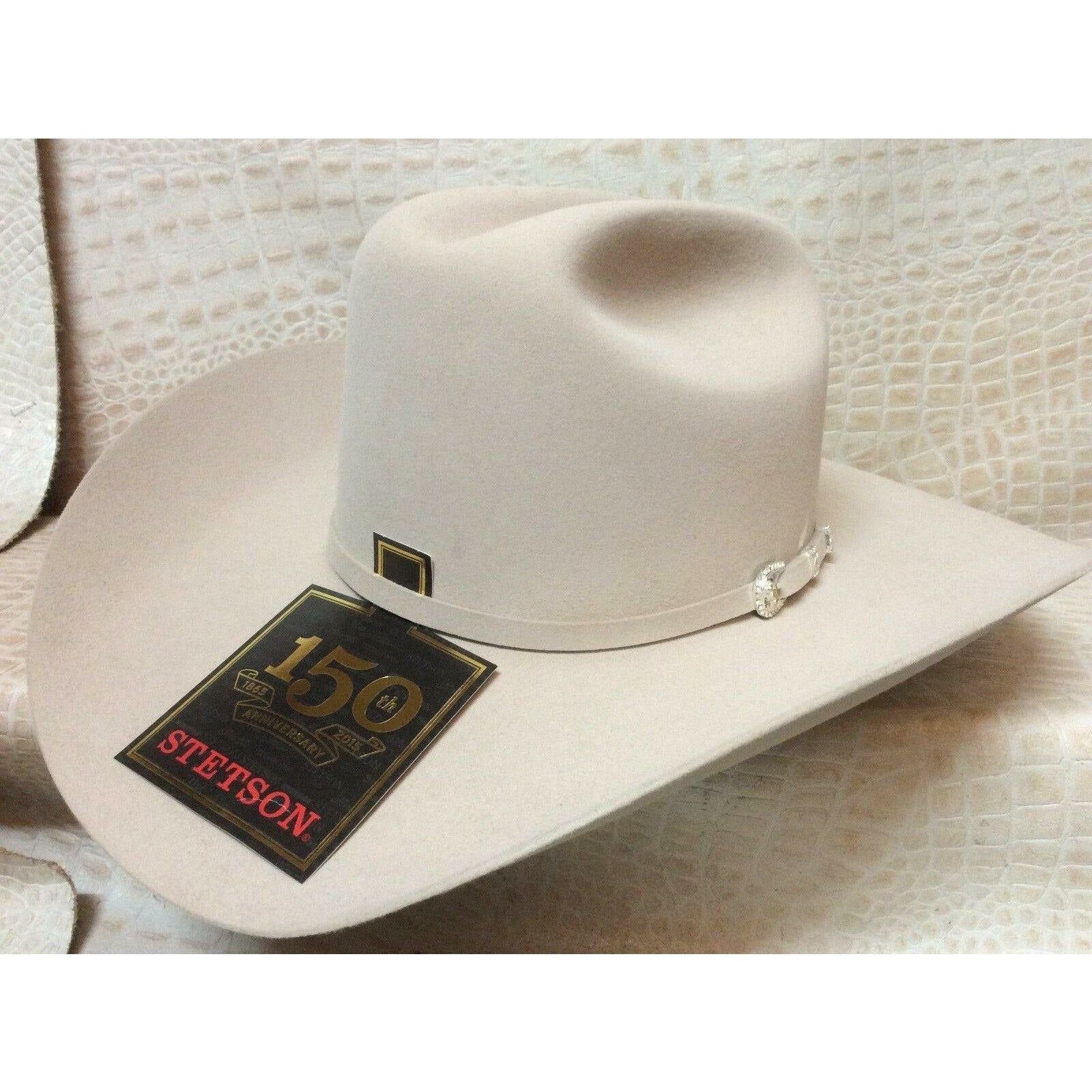 Stetson Shasta Silverbelly 10X Beaver Fur Felt Cowboy Rodeo Western Hat - CWesternwear