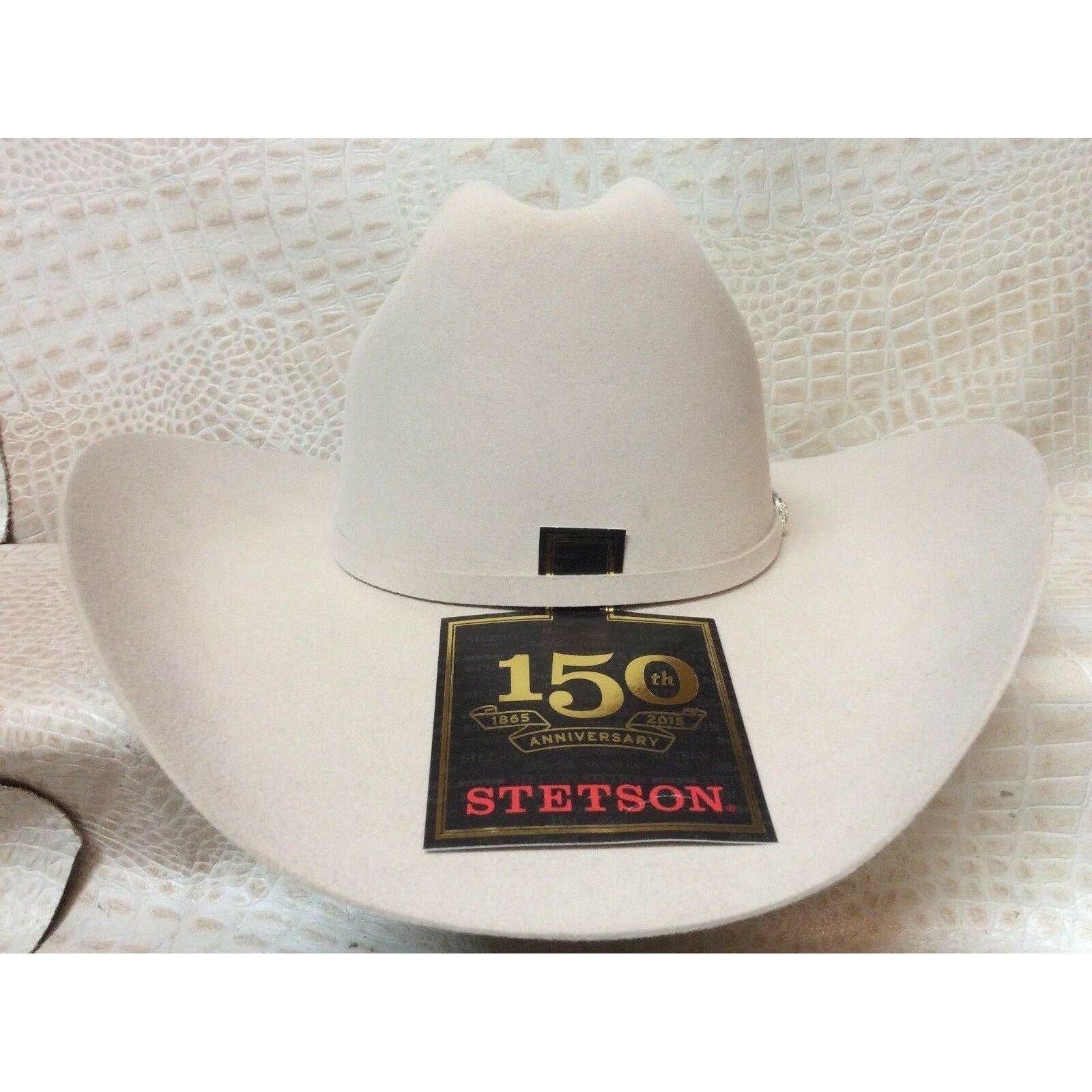 Stetson Shasta Silverbelly 10X Beaver Fur Felt Cowboy Rodeo Western Hat - CWesternwear