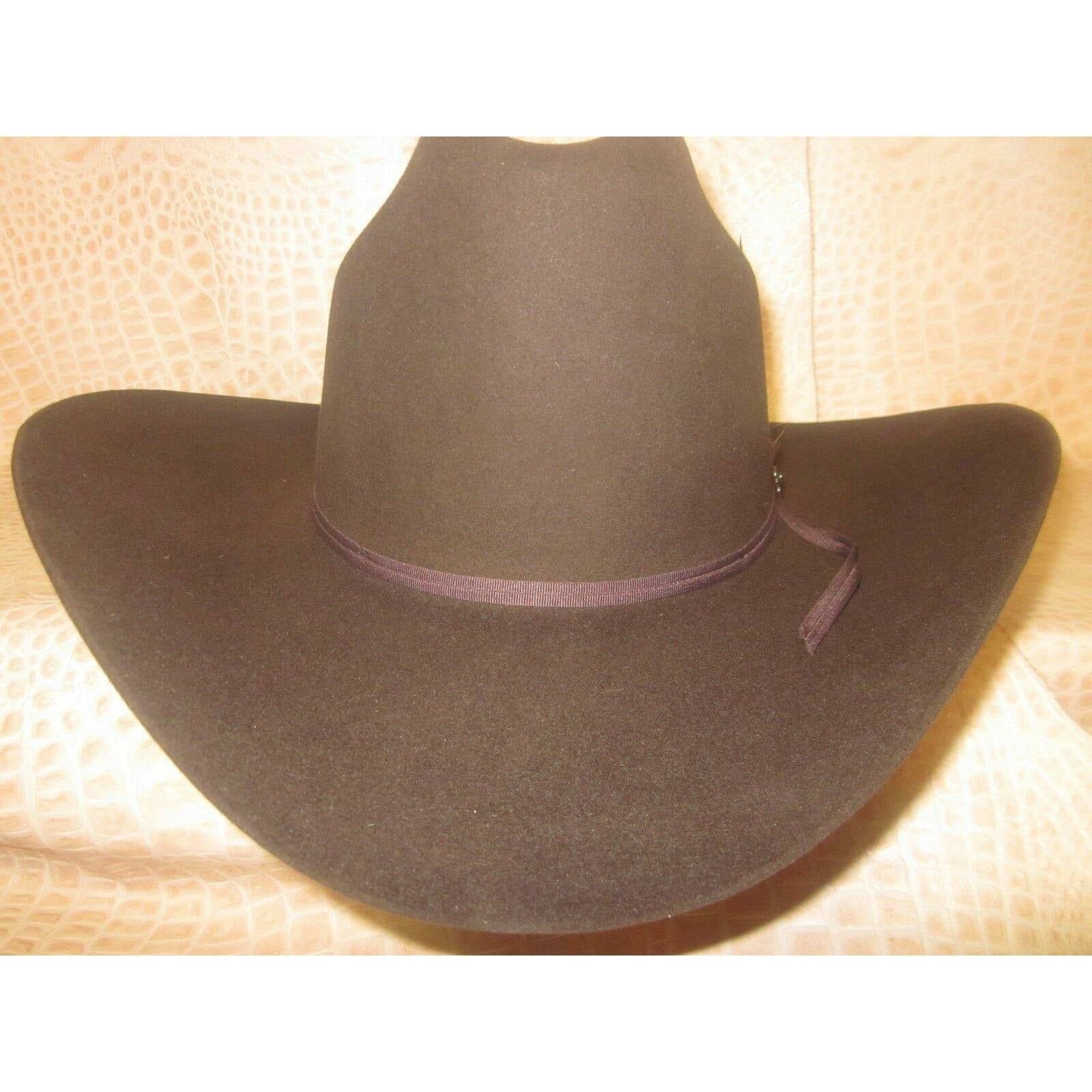Stetson Rancher Chocolate 6X Beaver Fur Felt Western Cowboy Hat - CWesternwear